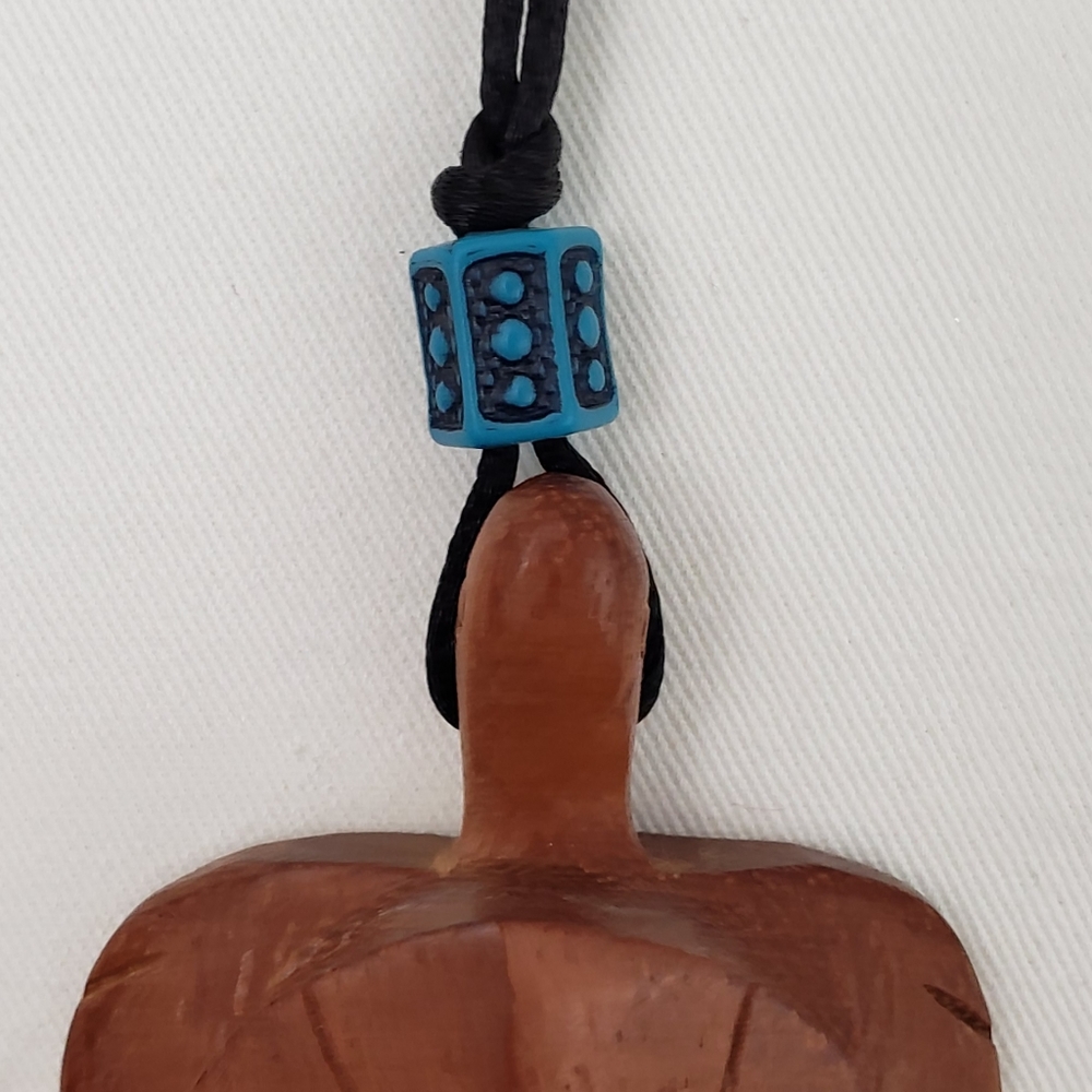 Necklace Carved Turtle Adjustable Silk Cord - Picture 5 of 7